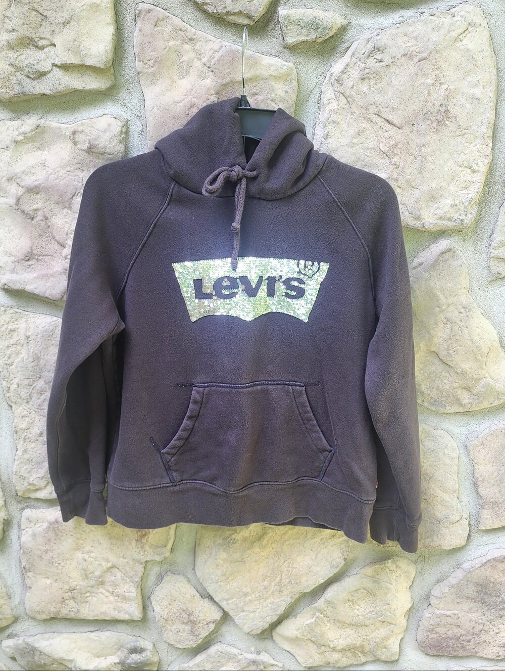 LEVI'S | Black Hoodie With Sequin Logo